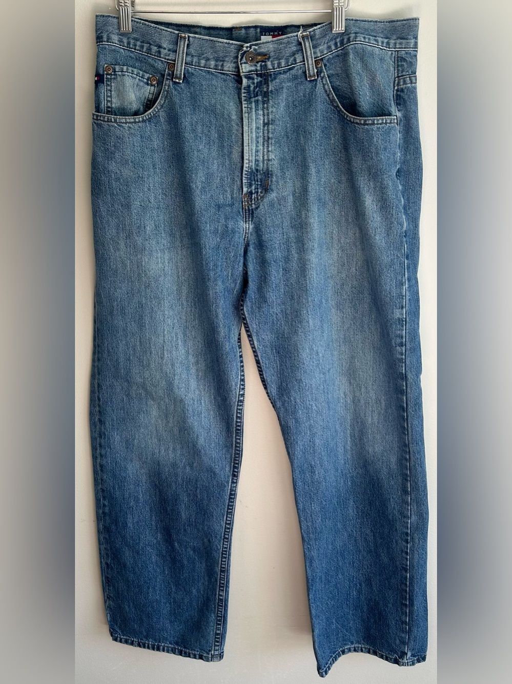 Tommy Hilfiger Men’s Freedom Jeans Size 34x30 Straight Denim Flag Logo 2009 RARE